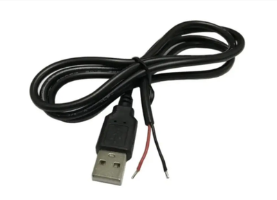 Кабель USB 2А 15см. черный 0126566 фото