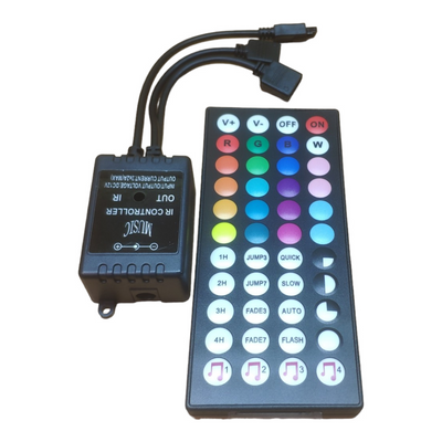 RGB контроллер музыкальный Wellmeet WM-MC010A IR RGB 6A (44 кнопки) 2 выхода 0011847 фото