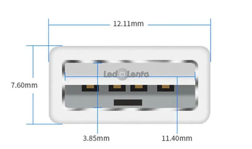 Кабель USB 2.0 - 1м, Білий 001080 фото