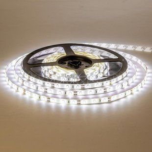 Світлодіодна стрічка 12В 1м MOTOKO-300W-F-3528-IP20-12 SMD 2835 60 LED/m IP65 Білий 1012026 фото