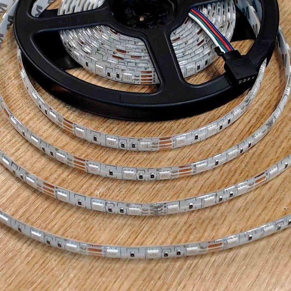 Світлодіодна стрічка 12В 1м LLS-300RGB-P-5050-12 SMD 5050 60 LED/m IP65 RGB герметична 0115430 фото