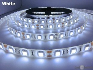 Світлодіодна стрічка 12В 1м MTK-300W-F-5050-12 SMD 5050 60 LED/m IP65 Білий герметична 1015436 фото