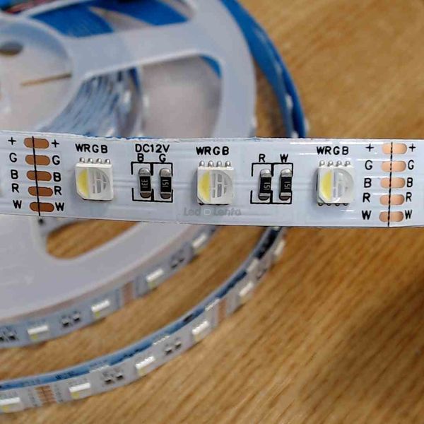 Светодиодная лента 12В 1м LLS-300RGB+W-5050-12V SMD 5050 60 LED/m IP20 RGBW 0117958 фото