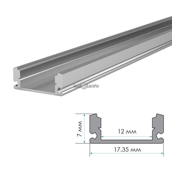 Алюминиевый профиль для светодиодной ленты ПФ-15 + Рассеиватель 1М 264 фото