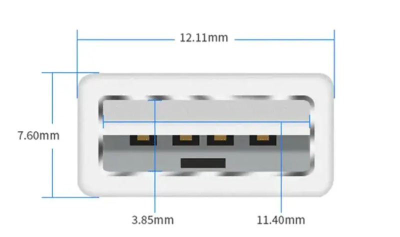 Кабель USB 2А 15см. белый 0126567 фото