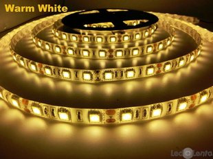 Світлодіодна стрічка 12В 1м MTK-300WW-F-5050-12 SMD 5050 60 LED/m IP65 Теплий Білий герметична 1015441 фото