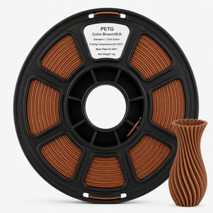 PETG пластик для 3D принтера 1 кг. 1.75 мм. коричневий 0412028 фото