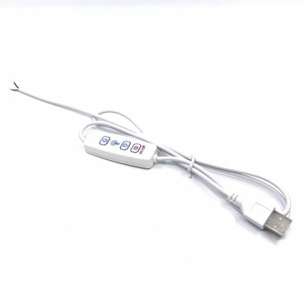 Кабель USB 2А з вимикачем (CCT) 1м. білий 0126568 фото