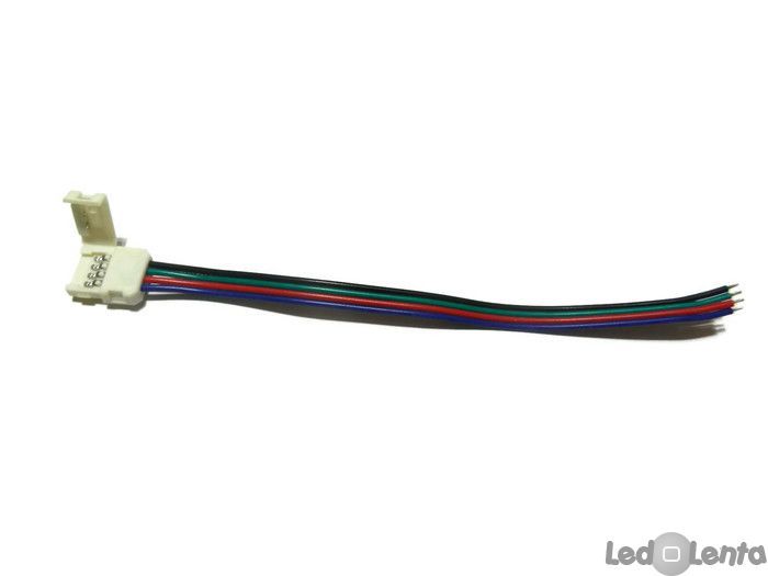 Соединитель для светодиодной ленты RGB №8, 10 мм, провод + 1 зажим 1012438 фото