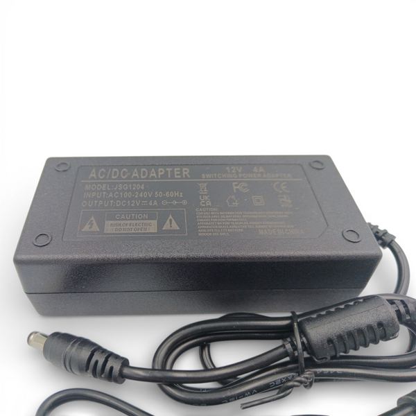 Блок живлення 12В 4A JSG1204 48Вт IP44 + шнур 0113411 фото