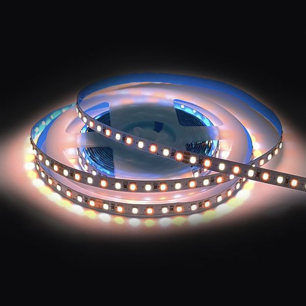 Світлодіодна стрічка 12В 1м LLS-600CCT-2835-IP20-12 SMD 2835 120 LED/m IP20 білий + теплий білий 0118311 фото