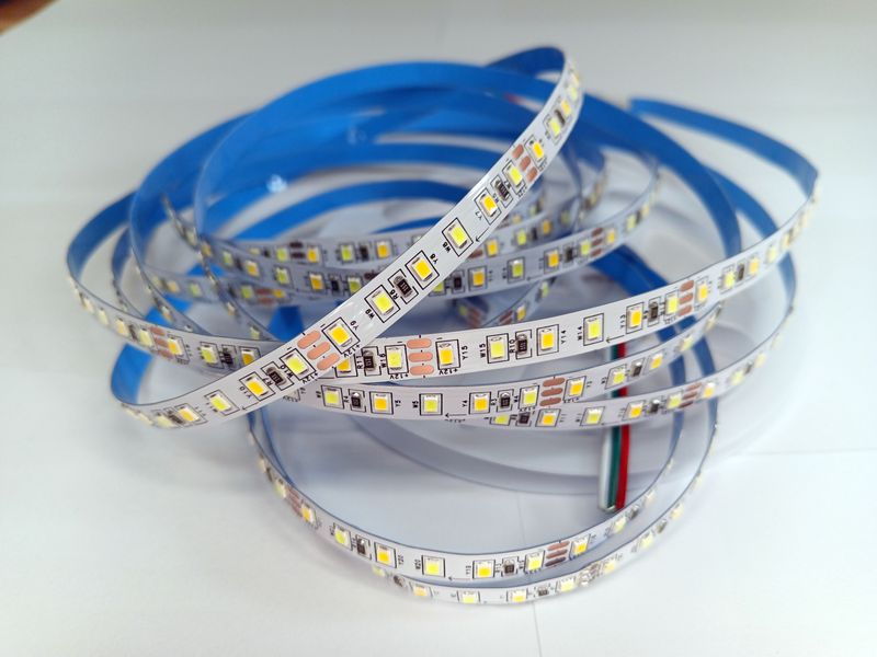 Світлодіодна стрічка 12В 1м LLS-600CCT-2835-IP20-12 SMD 2835 120 LED/m IP20 білий + теплий білий 0118311 фото