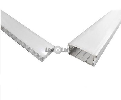 Алюминиевый профиль широкий 1м для светодиодной ленты ПФ-25 + Рассеиватель 1018492 фото