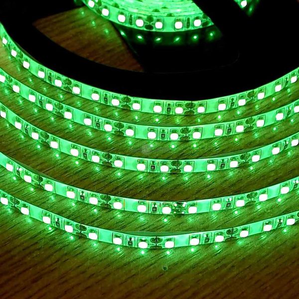 Светодиодная лента 12В 1м MTK-600G-F-3528-12 SMD 2835 120 LED/m IP65 Зеленый 1012084 фото