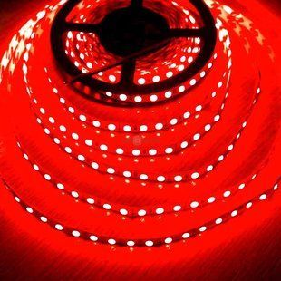 Світлодіодна стрічка 12В 1м MTK-600R-3528-IP20-12 SMD 2835 120 LED/m IP20 Червоний 1012089 фото