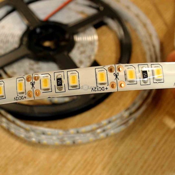 Світлодіодна стрічка 12В 1м LLS-600WW-P-2835-IP65-12 SMD 2835 120 LED/m IP65 Теплий Білий 0112101 фото