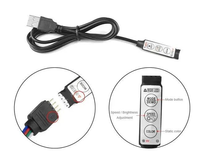 RGB контролер 5В 2А Wellmeet WM-TG019A USB 1018868 фото