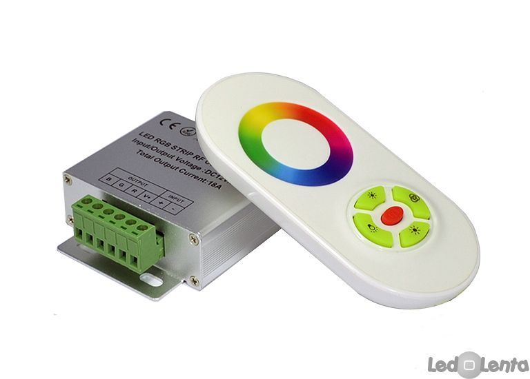 RGB контроллер №55 RF RGB 18А White (Touch) 1009634 фото