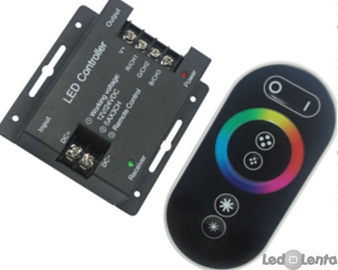 Контроллер №62 RF RGB 24А Black (Touch) 1009684 фото