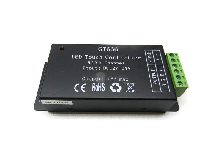 RGB контролер №72 RF RGB 18А Black Sensor (Touch) 1009695 фото