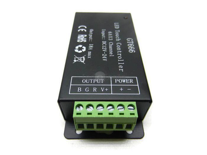RGB контроллер №72 RF RGB 18А Black Sensor (Touch) 1009695 фото