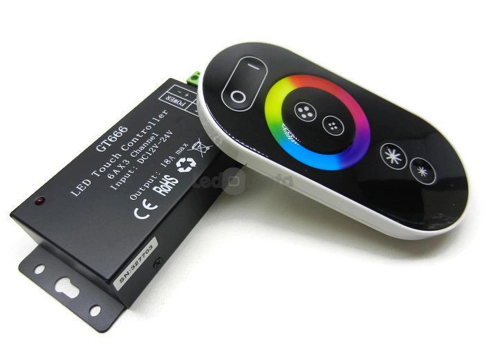 RGB контроллер №72 RF RGB 18А Black Sensor (Touch) 1009695 фото