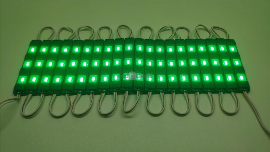 Світлодіодний модуль №92/5 MTK-5730-3Led-G-1W Plastic SMD5730 IP65 зелений 1019010 фото