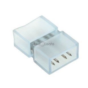 Конектор двосторонній для світлодіодної стрічки 220V 5050 60 RGB 787 фото