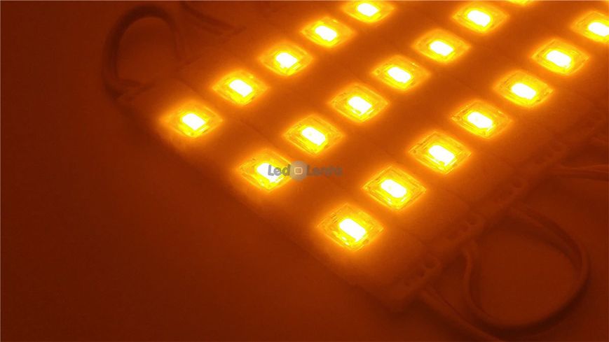 Світлодіодний модуль №92/6 MTK-5730-3Led-Y-1W Plastic SMD5730 IP65 жовтий 1019011 фото